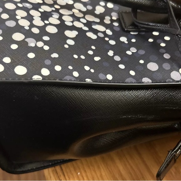 Kate spade cameron soiree dot medium satchel purse black gray white - Picture 5 of 6